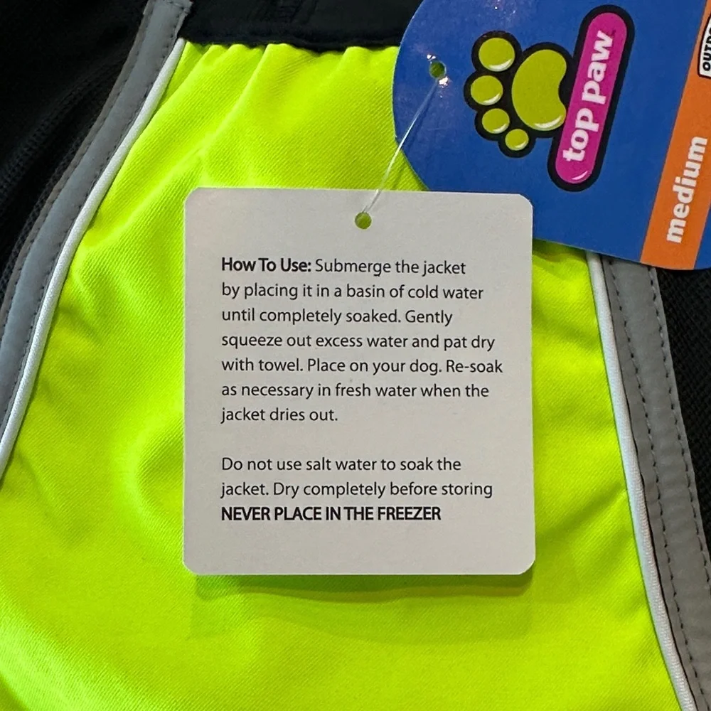 Cooling Dog Vest - High-Visibility Yellow and Black